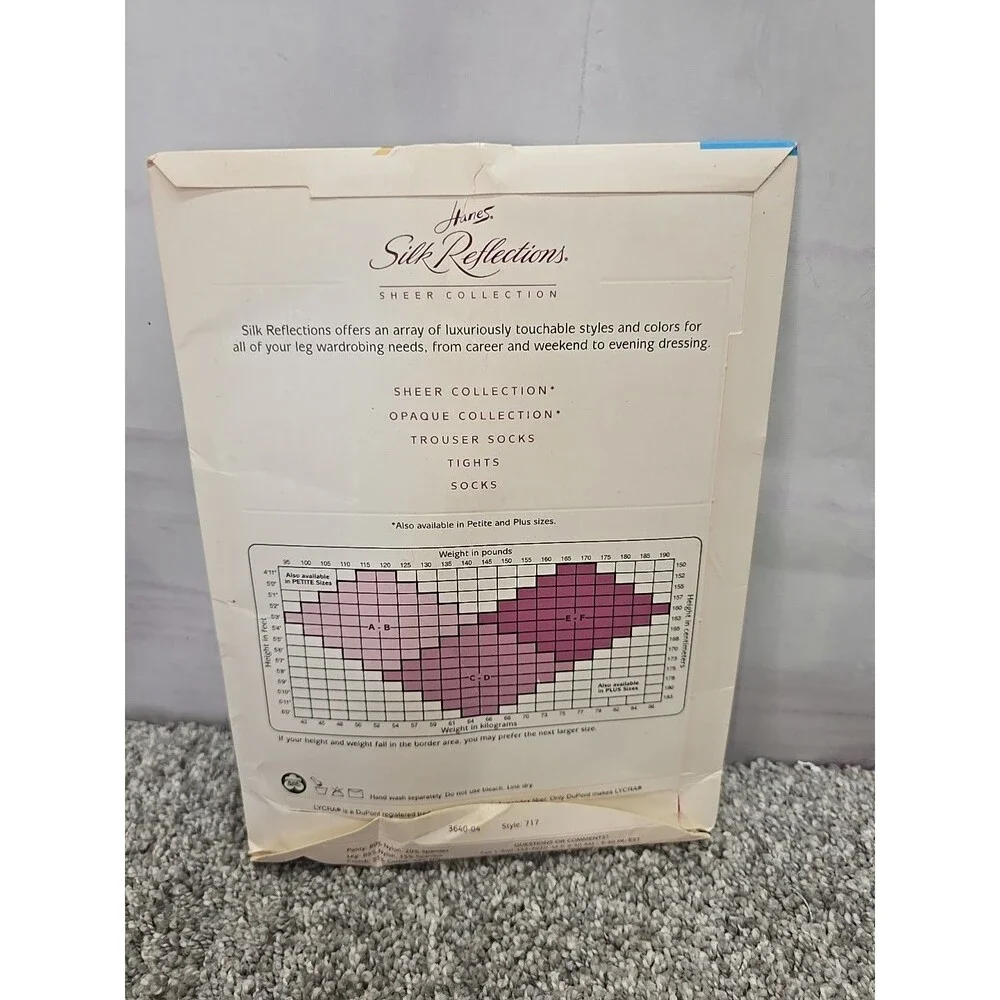 NOS Vintage Hanes Silk Reflections Sheer Collection 717 Size AB Barely There
